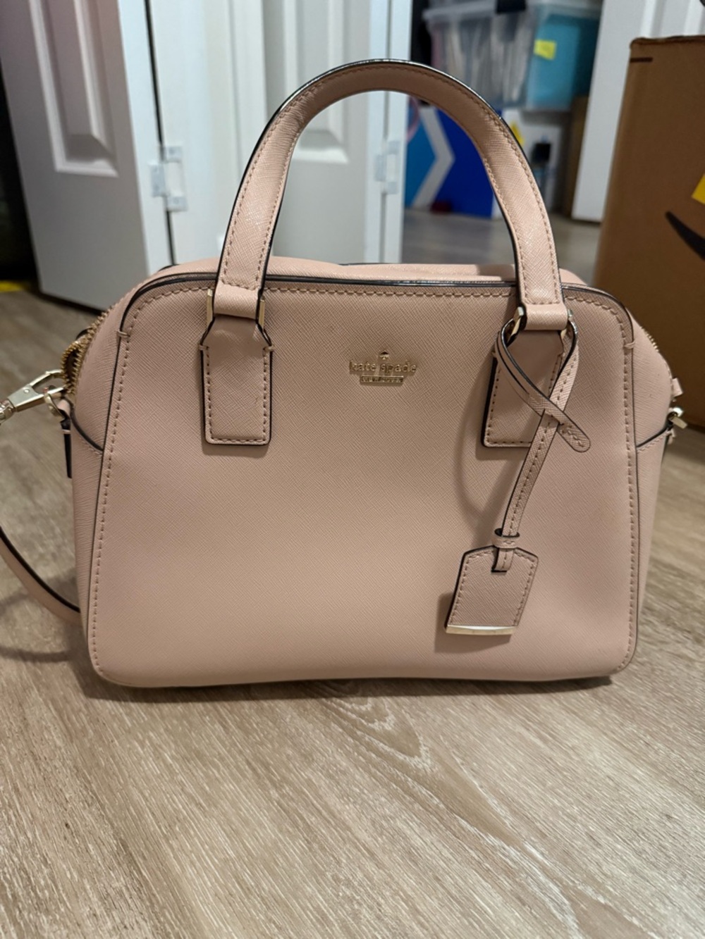 kate spade Blush Pink Saffiano Dome Satchel